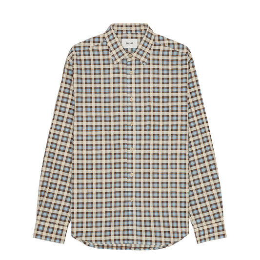 NN07 Deon Shirt Blue Check