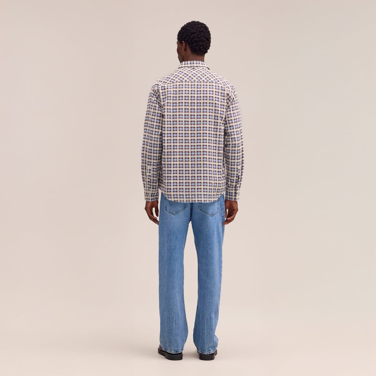NN07 Deon Shirt Blue Check