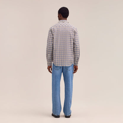 NN07 Deon Shirt Blue Check