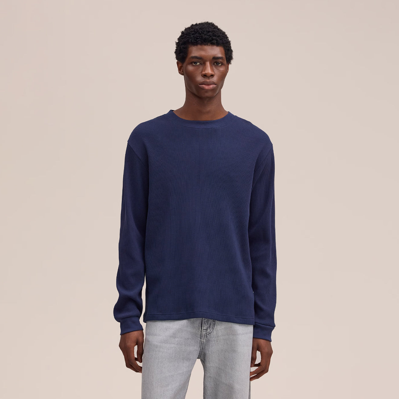 NN07 Jett L/S Tee Navy Blue - The Sporting Lodge