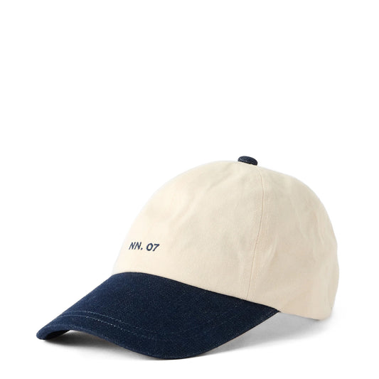 NN07 Logo Cap Raw Indigo