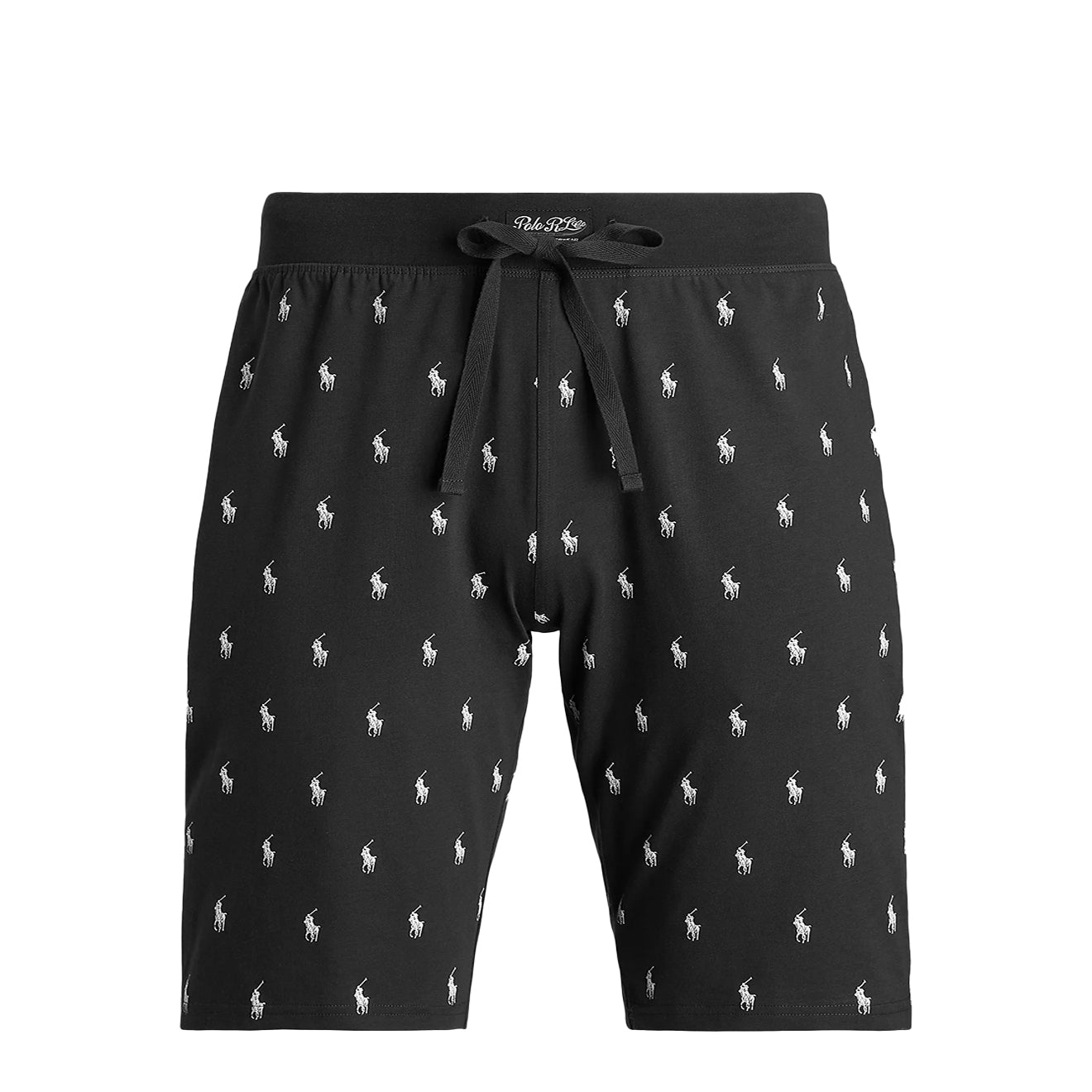 Polo Ralph Lauren Allover Pony Cotton Jersey Sleep Short Polo Black - The Sporting Lodge