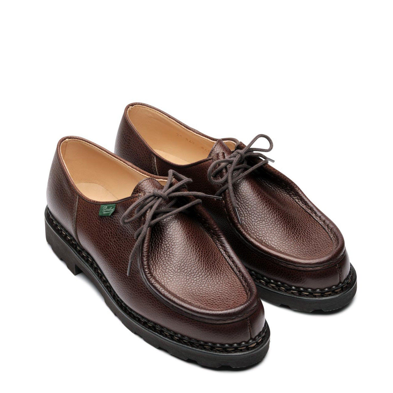 Paraboot Michael Marche II Shoe Grained Brown Leather - The Sporting Lodge