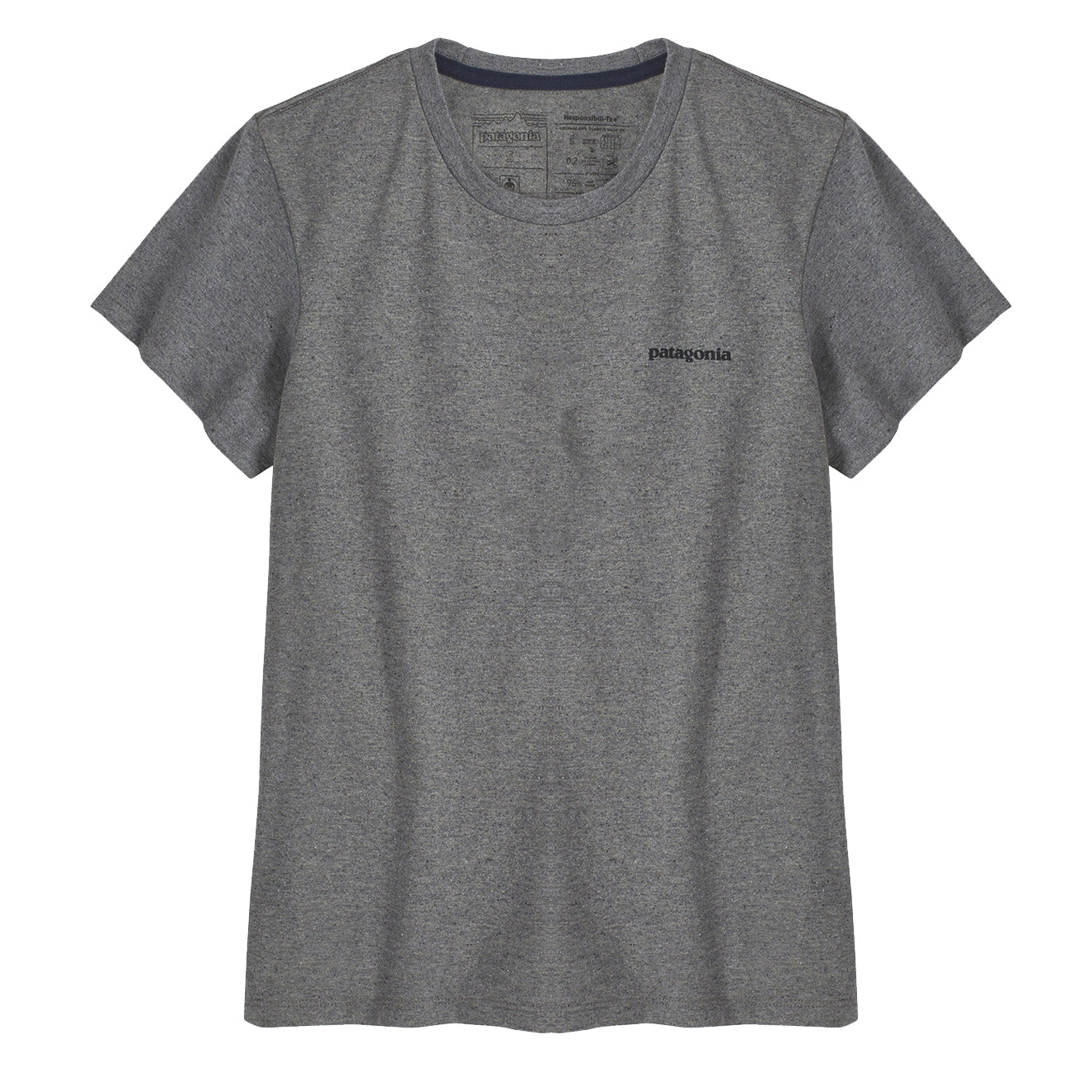 Patagonia Womens P-6 Logo Responsibili-Tee Gravel Heather