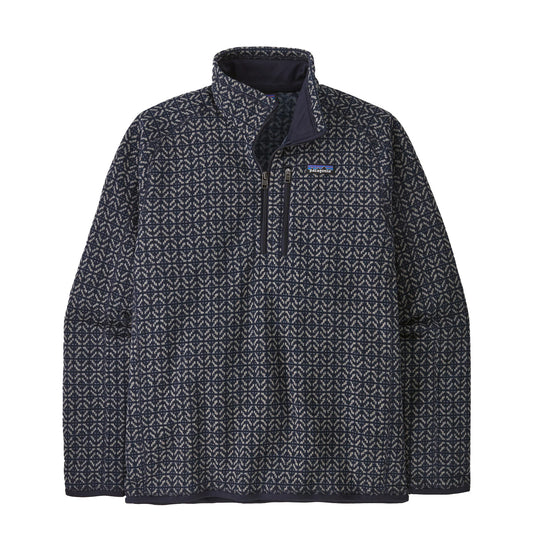 Patagonia Better Sweater 1/4 Zip Fleece Scales Sunken Blue