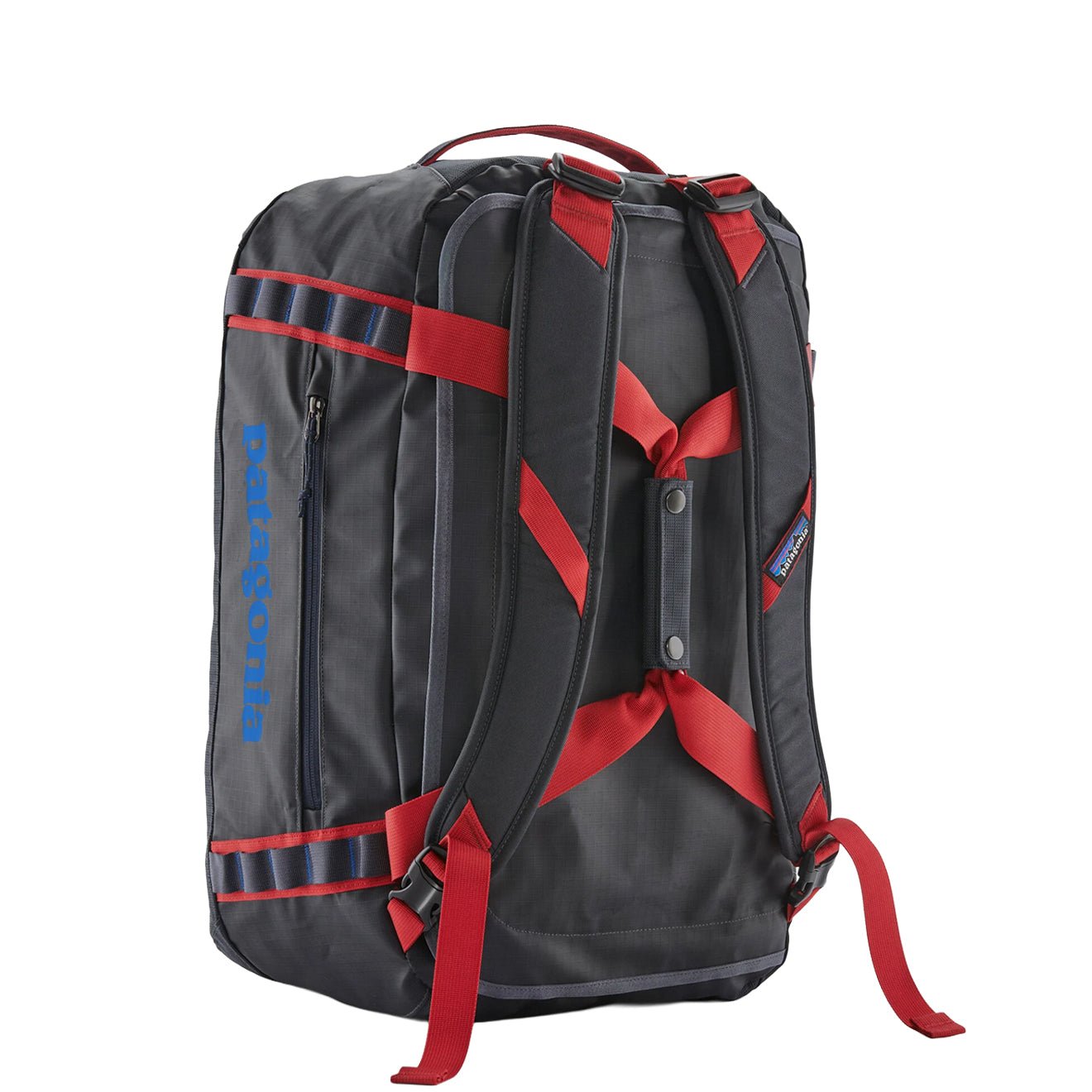 Patagonia 40L Black Hole Duffel Smolder Blue/Amanita Red