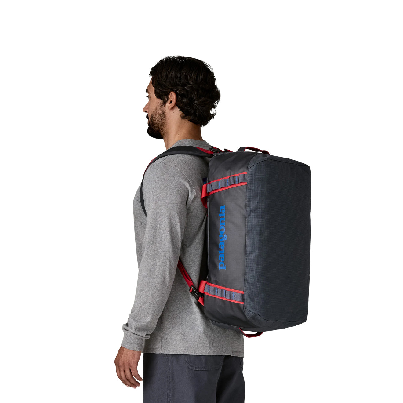 Patagonia Black Hole Duffel 40L Smolder Blue w/Amanita Red
