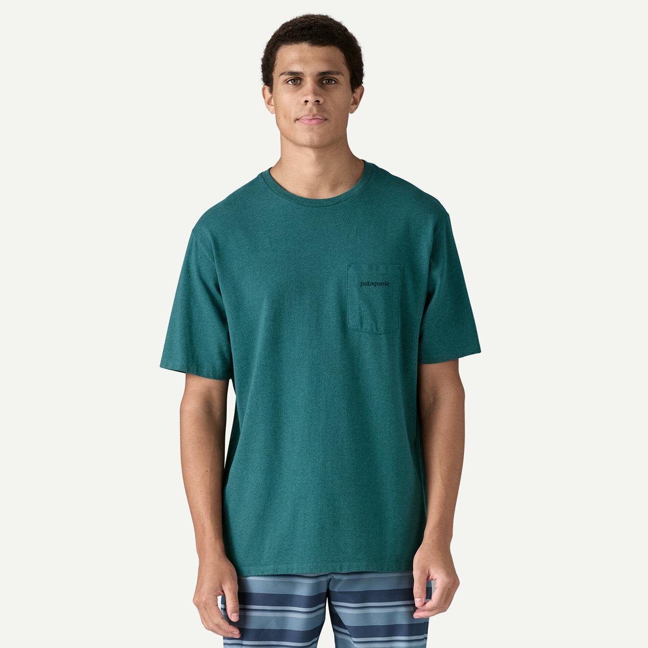 Patagonia Boardshort Logo Pocket Responsibili-Tee Wetland Blue - The Sporting Lodge