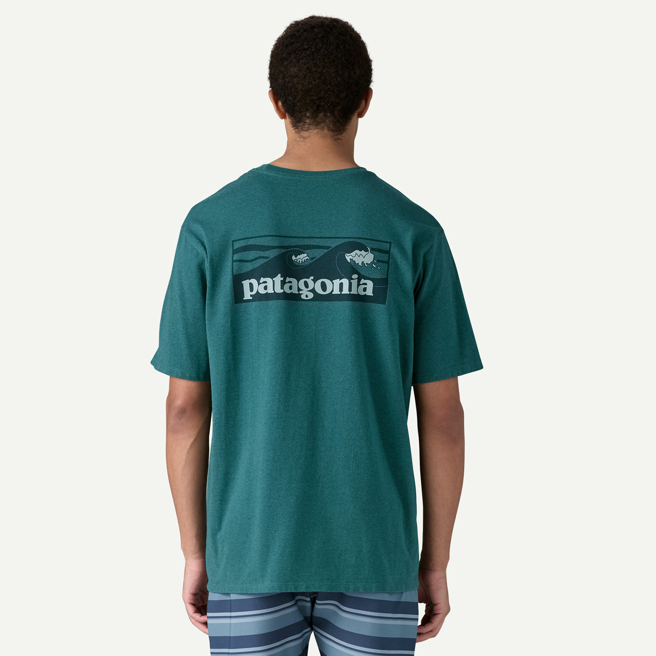 Patagonia Boardshort Logo Pocket Responsibili-Tee Wetland Blue - The Sporting Lodge