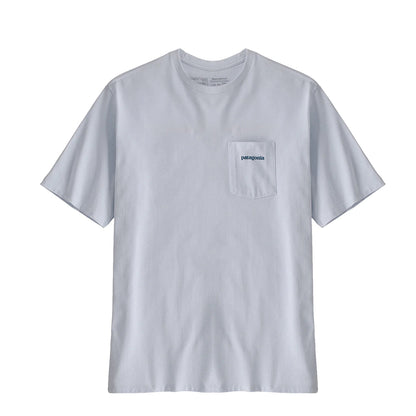Patagonia Boardshort Logo Pocket Responsibili-Tee White - The Sporting Lodge