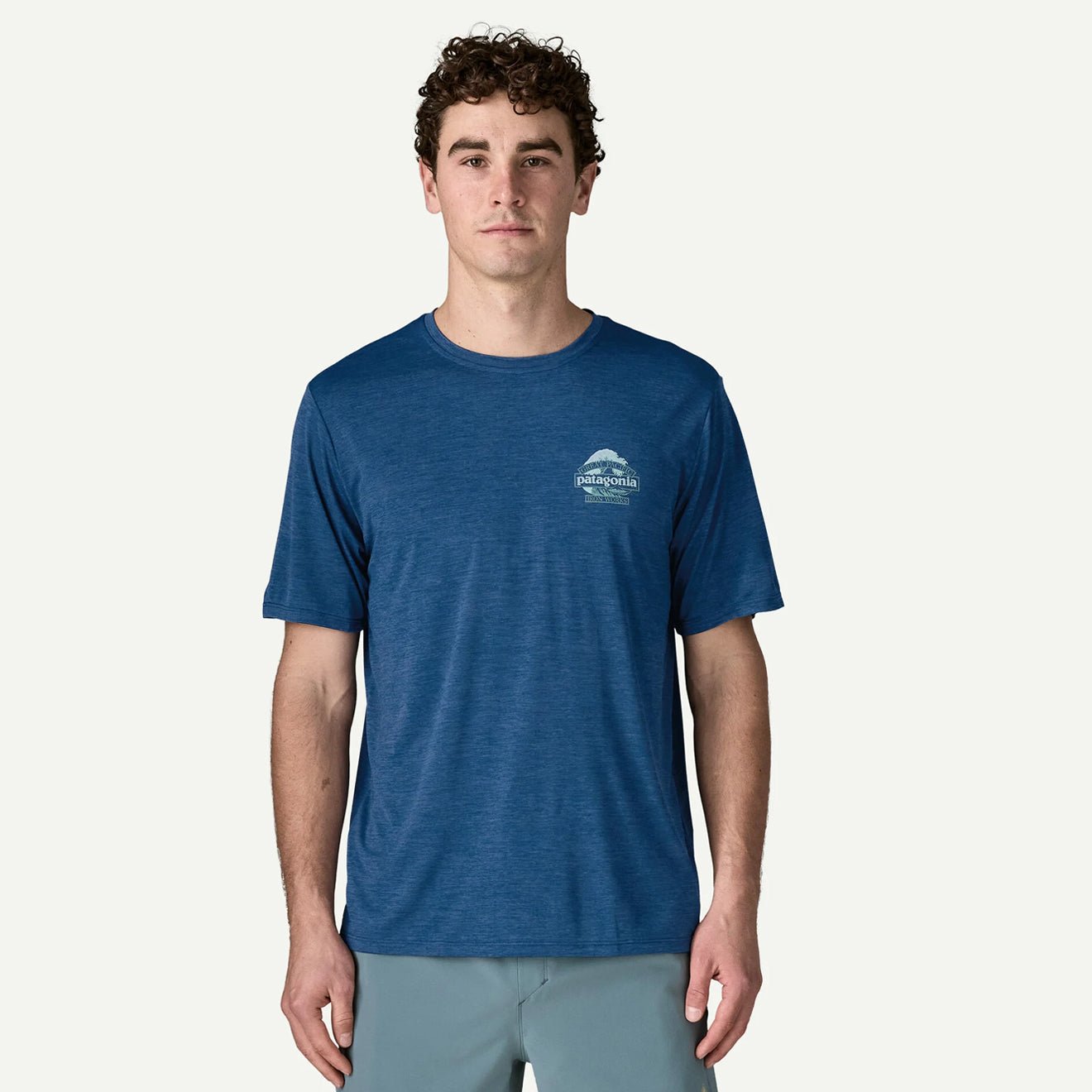 Patagonia Cap Cool Daily Shirt Great Waves Dyno White