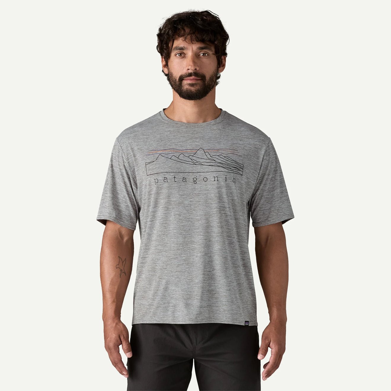 Patagonia Capilene Cool Daily Graphic Shirt Stratapeaks Feather Grey