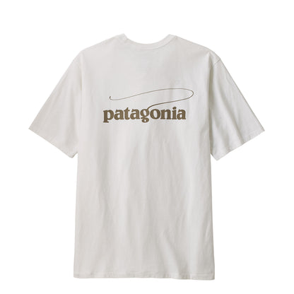 Patagonia Casting Logo Responsibili-Tee Fiber White