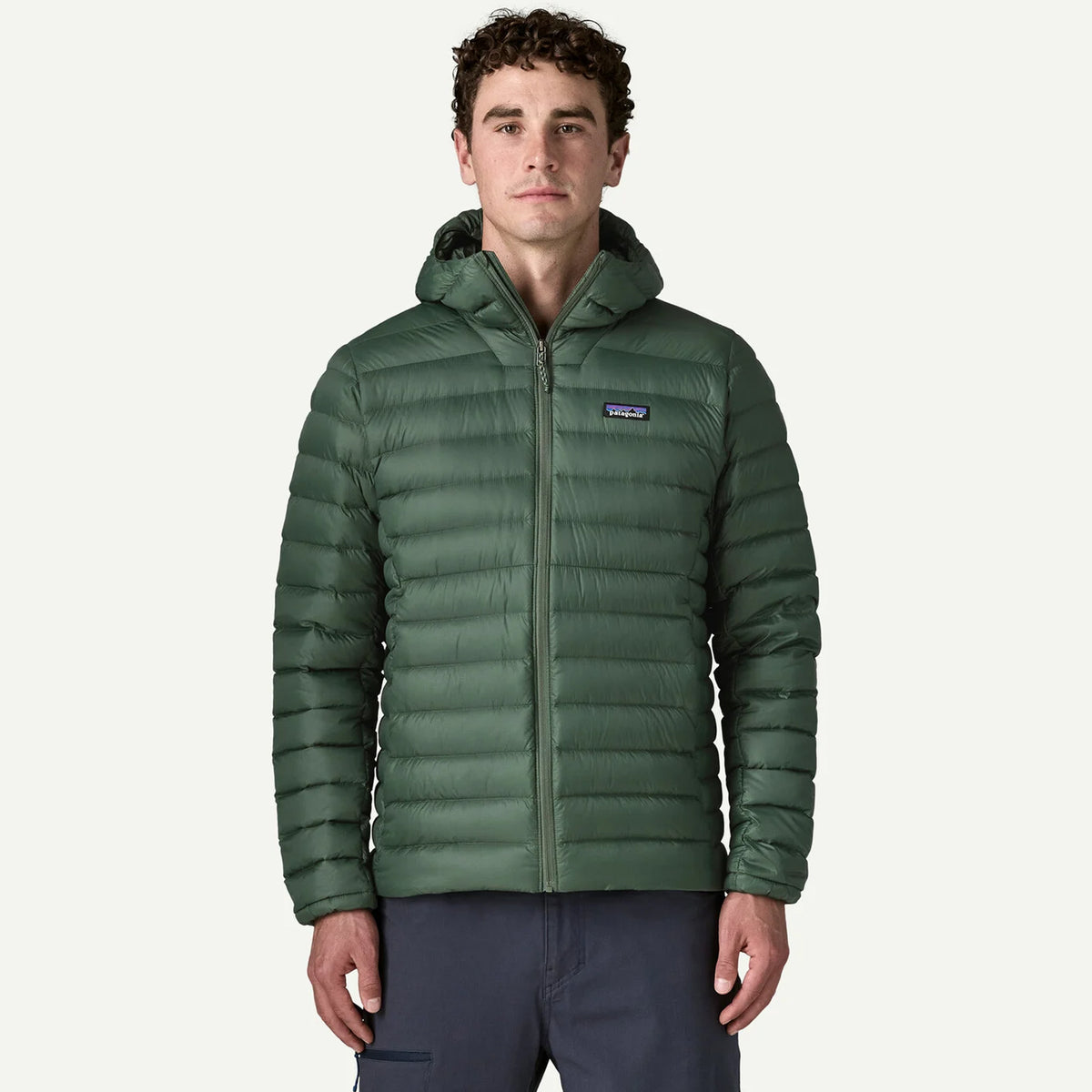 Patagonia Down Sweater Hoody Jacket Treeline Green