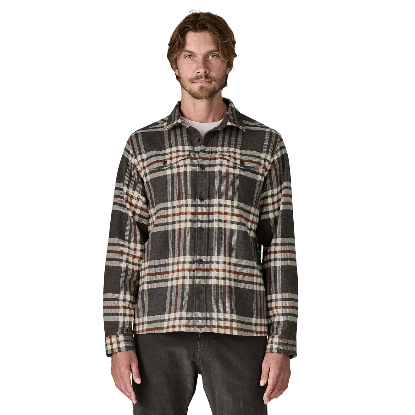 Patagonia Fjord Flannel Shirt Catch Ink Black