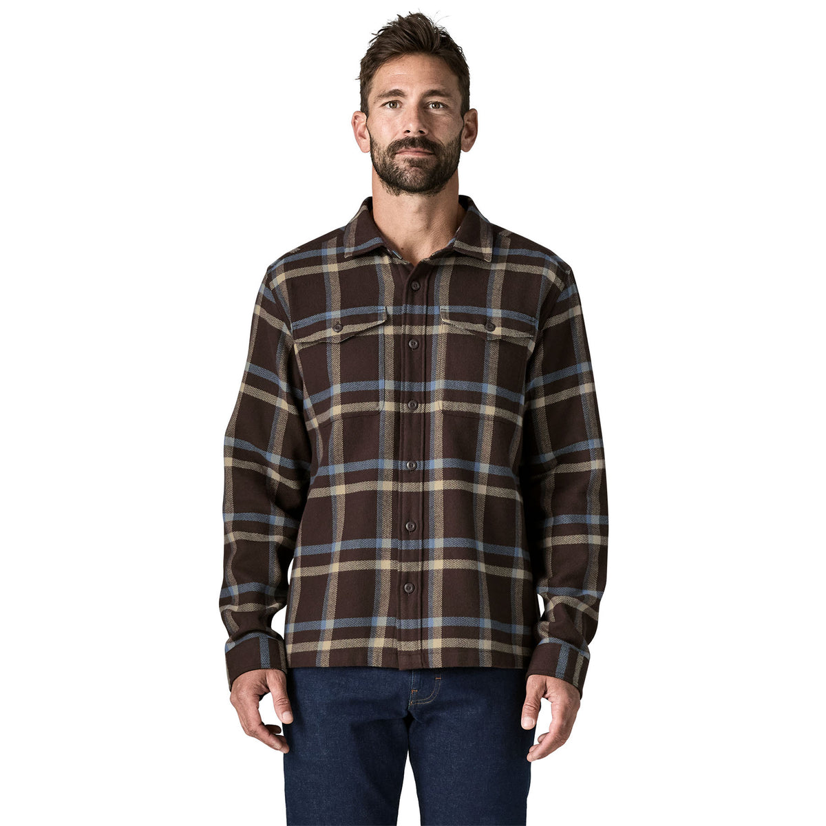 Patagonia Fjord Flannel Shirt Crossing / Den Brown