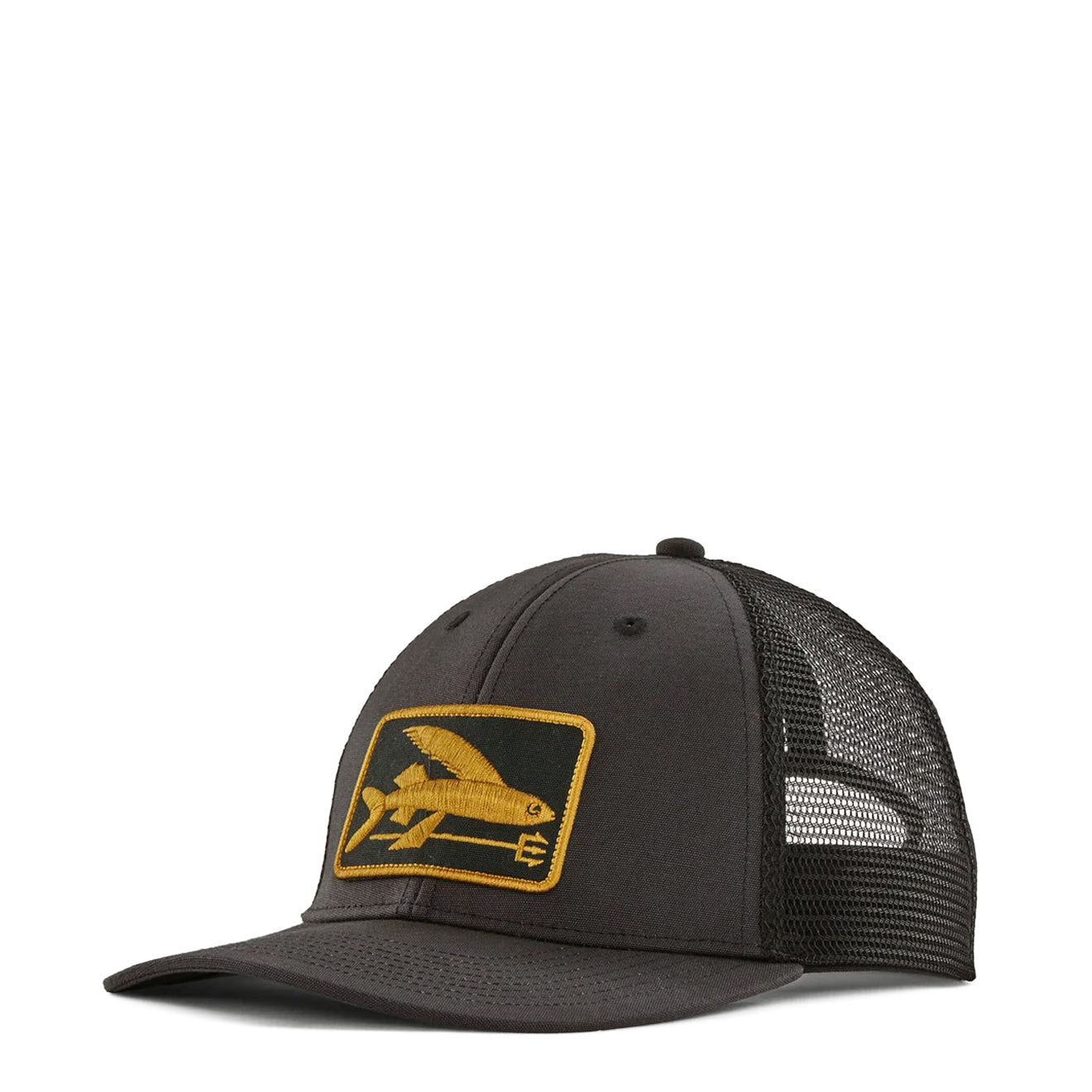 Patagonia Flying Fish LoPro Trucker Hat Flying Fish Fork Ink Black
