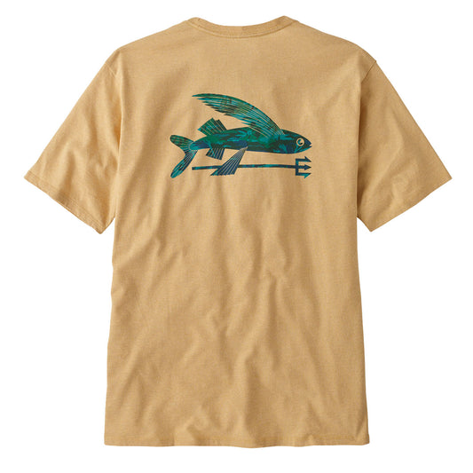 Patagonia Flying Fish Responsibili-Tee Flying Fish / Cliffs and Coves Conifer Green - The Sporting Lodge