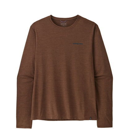 Patagonia L/S Capilene Cool Daily Shirt Boardshort Logo Berm Brown Light Berm Brown X-Dye