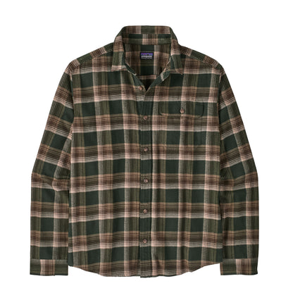 Patagonia L/S Lightweight Fjord Flannel Shirt Cozy Cabin / Treeline Green