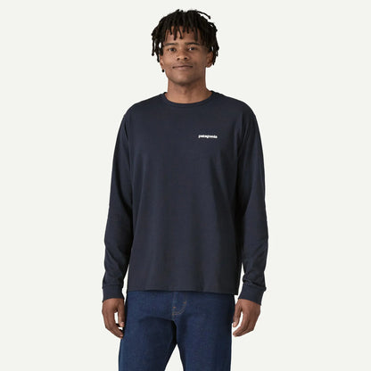 Patagonia L/S P-6 Logo Responsibili-Tee Fiber White