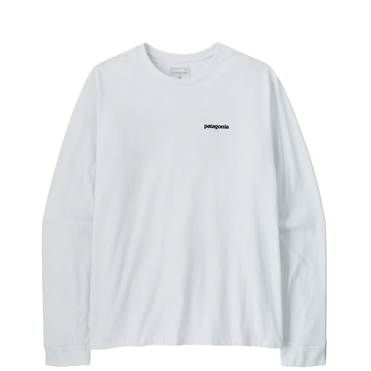 Patagonia L/S P-6 Logo Responsibili-Tee Fiber White