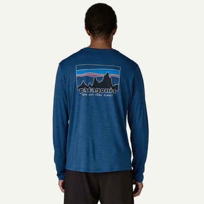 Patagonia L/S Cap Cool Daily Shirt '73 Skyline Clement Blue Light Clement Blue X - Dye