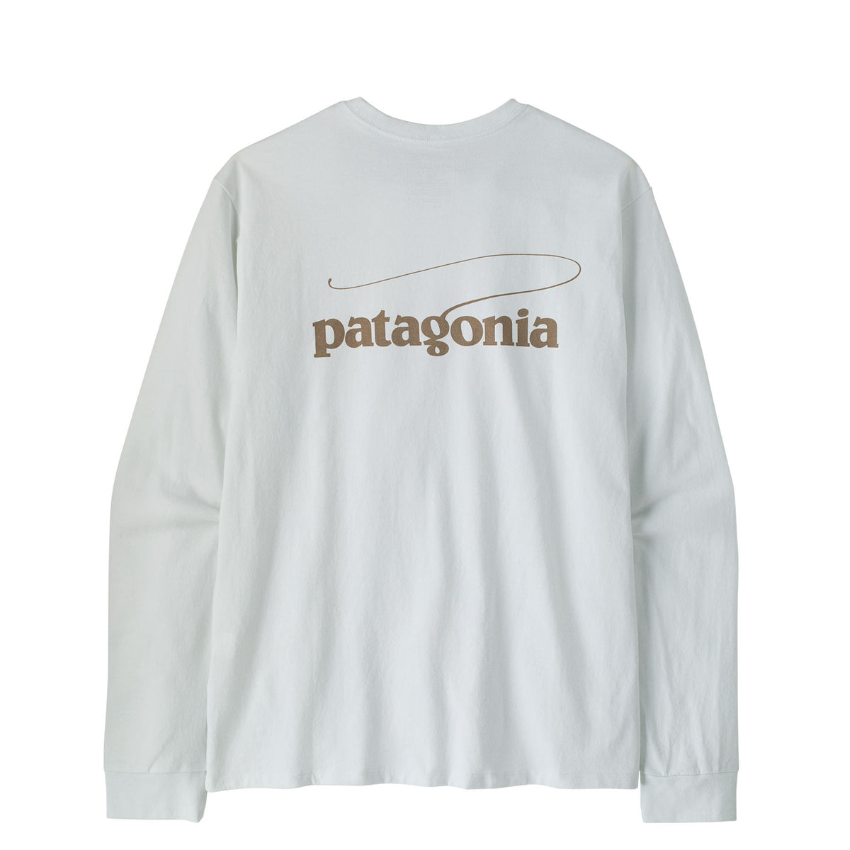 Patagonia L/S Casting Logo Responsibili-Tee Fiber White