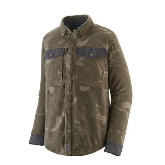 Patagonia L/S Early Rise Snap Shirt Polar Breeze / Basin Green
