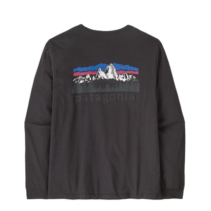 Patagonia L/S Fitz Roy Foothills T-Shirt Ink Black