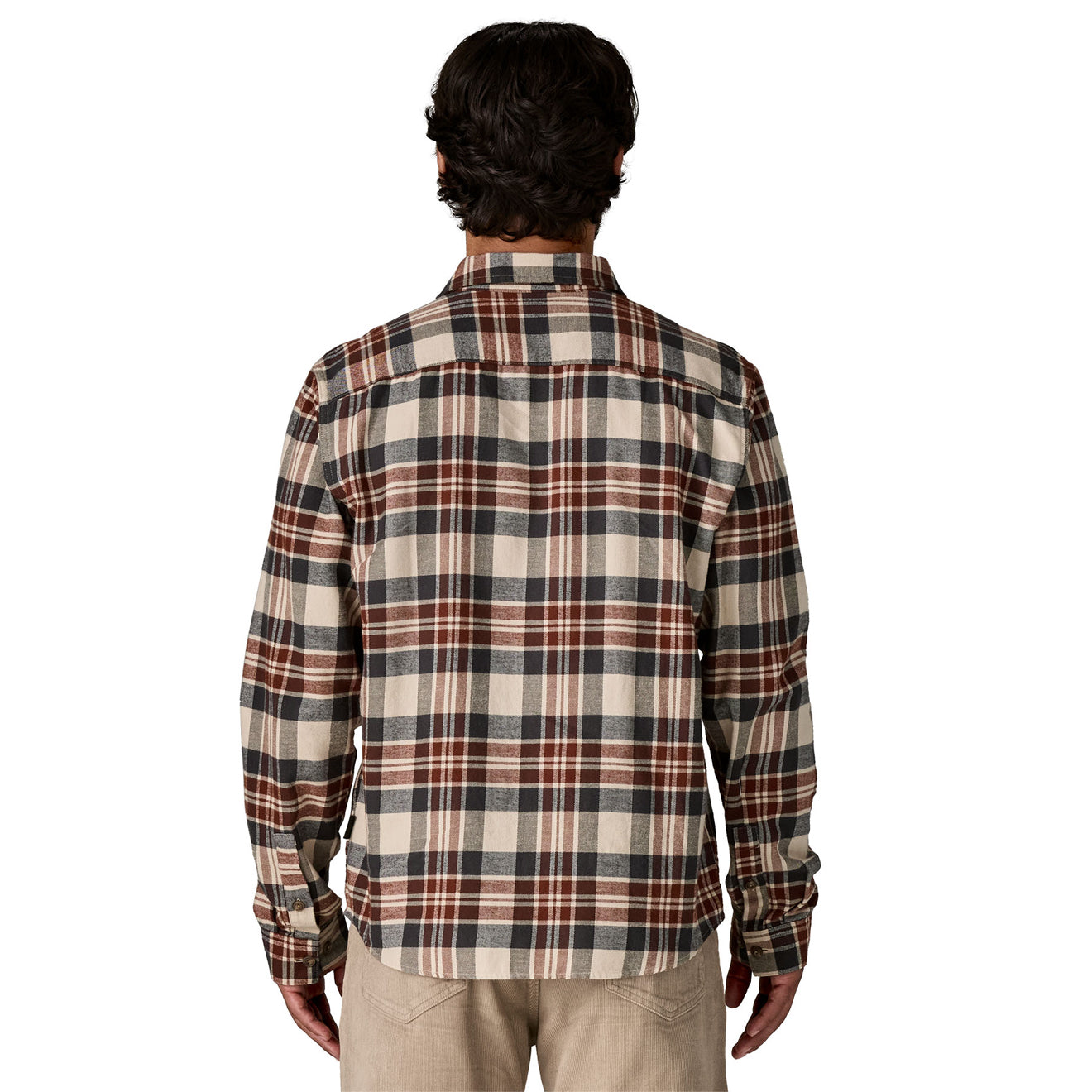 Patagonia L/S Lightweight Fjord Flannel Shirt Paw Dried Vanilla - The Sporting Lodge