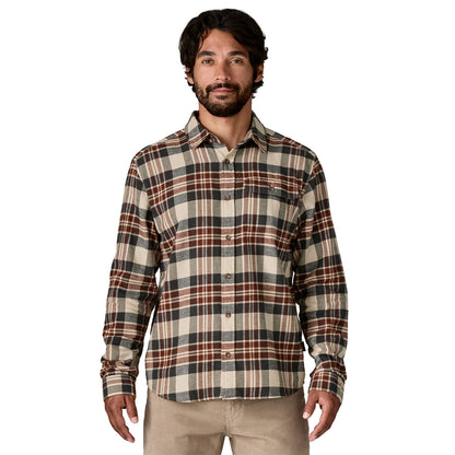 Patagonia L/S Lightweight Fjord Flannel Shirt Paw Dried Vanilla - The Sporting Lodge