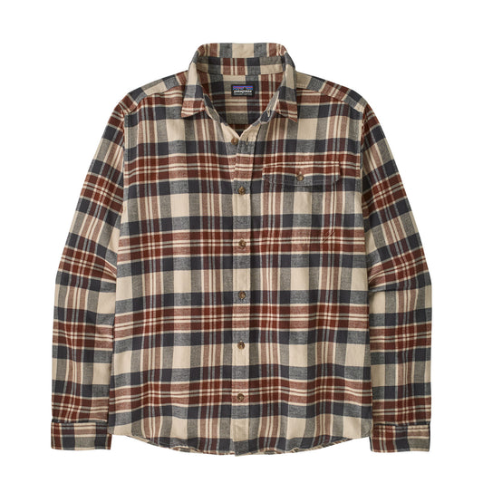 Patagonia L/S Lightweight Fjord Flannel Shirt Paw Dried Vanilla - The Sporting Lodge