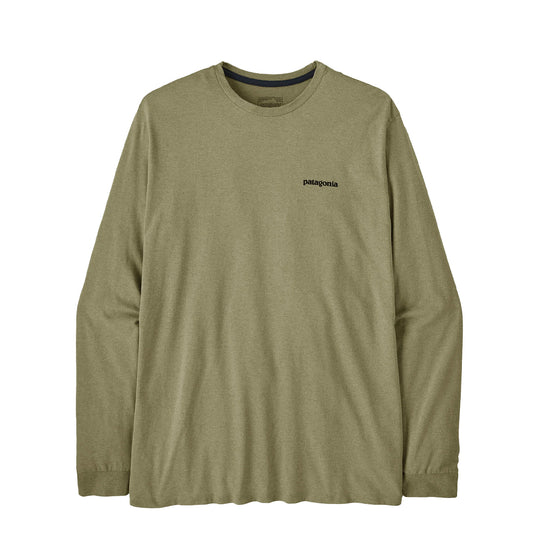 Patagonia L/S P-6 Logo Responsibili-Tee P-6 Outline Gumtree Green - The Sporting Lodge