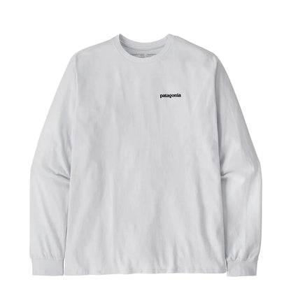 Patagonia L/S P-6 Logo Responsibili-Tee White - The Sporting Lodge