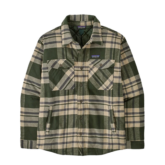 Patagonia Lightweight Insulated Fjord Flannel Shirt Ashore Old Growth Green - The Sporting Lodge