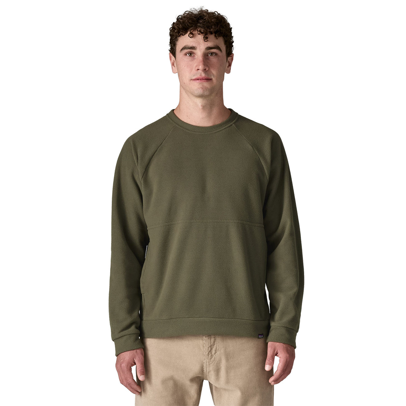 Patagonia Micro D Fleece Crewneck Basin Green - The Sporting Lodge