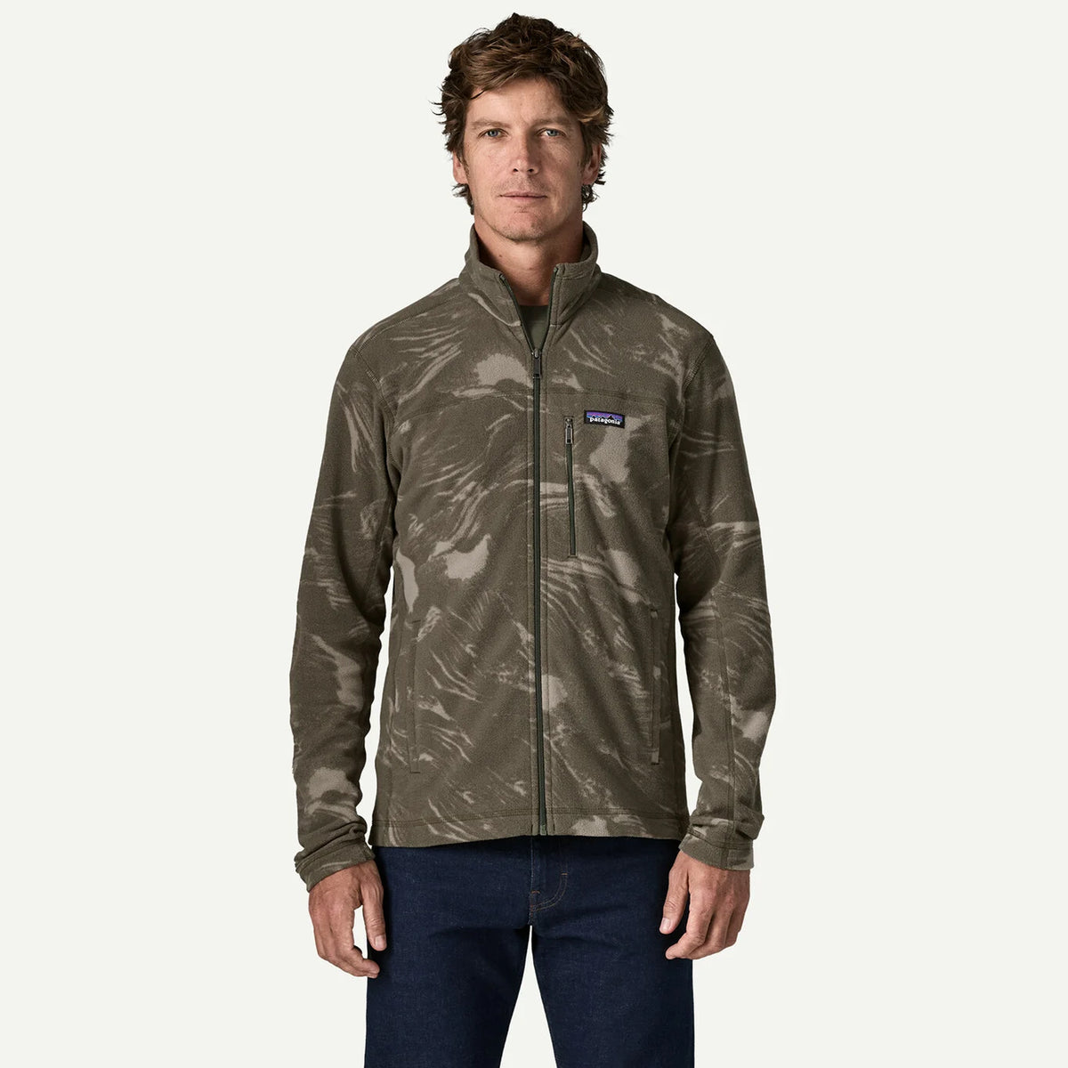 Patagonia Micro D Fleece Jacket Polar Breeze / Basin Green