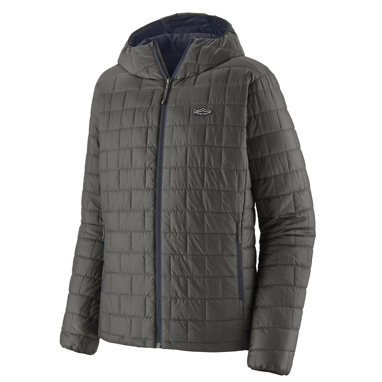 Patagonia Nano Puff Fitz Roy Trout Hoody Forge Grey - The Sporting Lodge