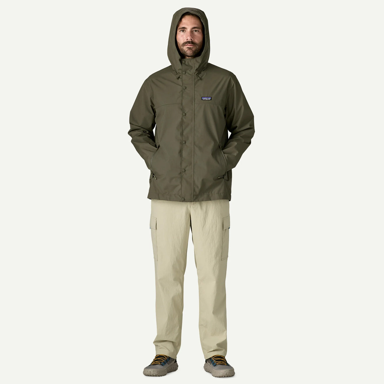 Patagonia Outdoor Everyday Rain Jacket Basin Green - The Sporting Lodge