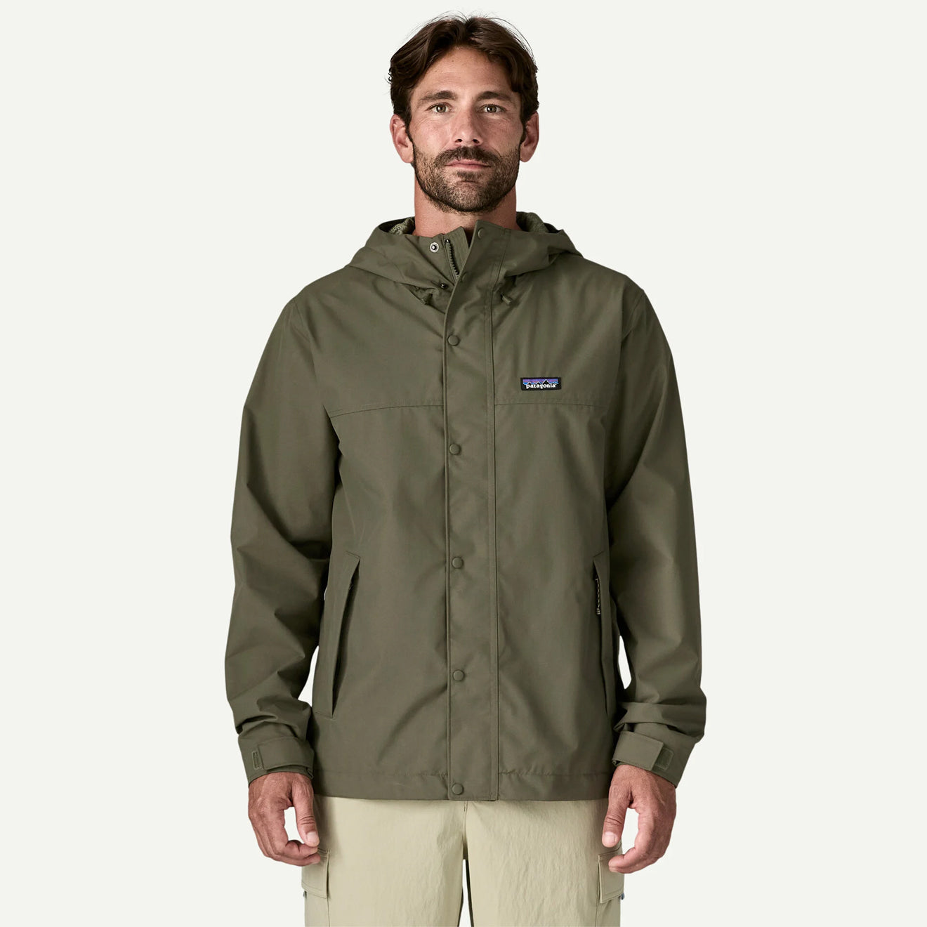 Patagonia Outdoor Everyday Rain Jacket Basin Green - The Sporting Lodge