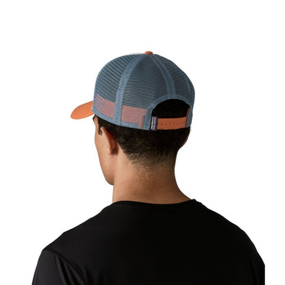 Patagonia P-6 Logo LoPro Trucker Hat White / Redtail Rust - The Sporting Lodge