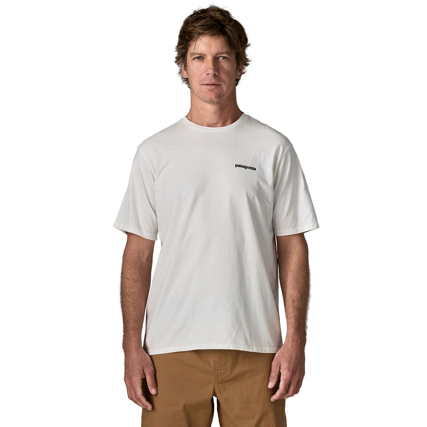 Patagonia P-6 Logo Responsibili-Tee Fiber White