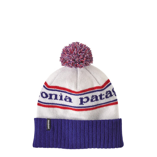 Patagonia Powder Town Beanie Park Stripe Barnacle Blue - The Sporting Lodge