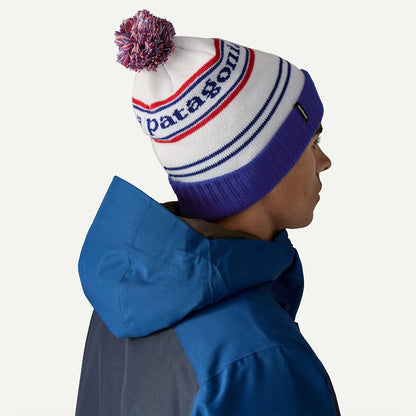 Patagonia Powder Town Beanie Park Stripe Barnacle Blue - The Sporting Lodge