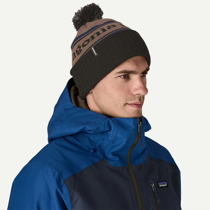 Patagonia Powder Town Beanie Park Stripe Marlow Brown - The Sporting Lodge