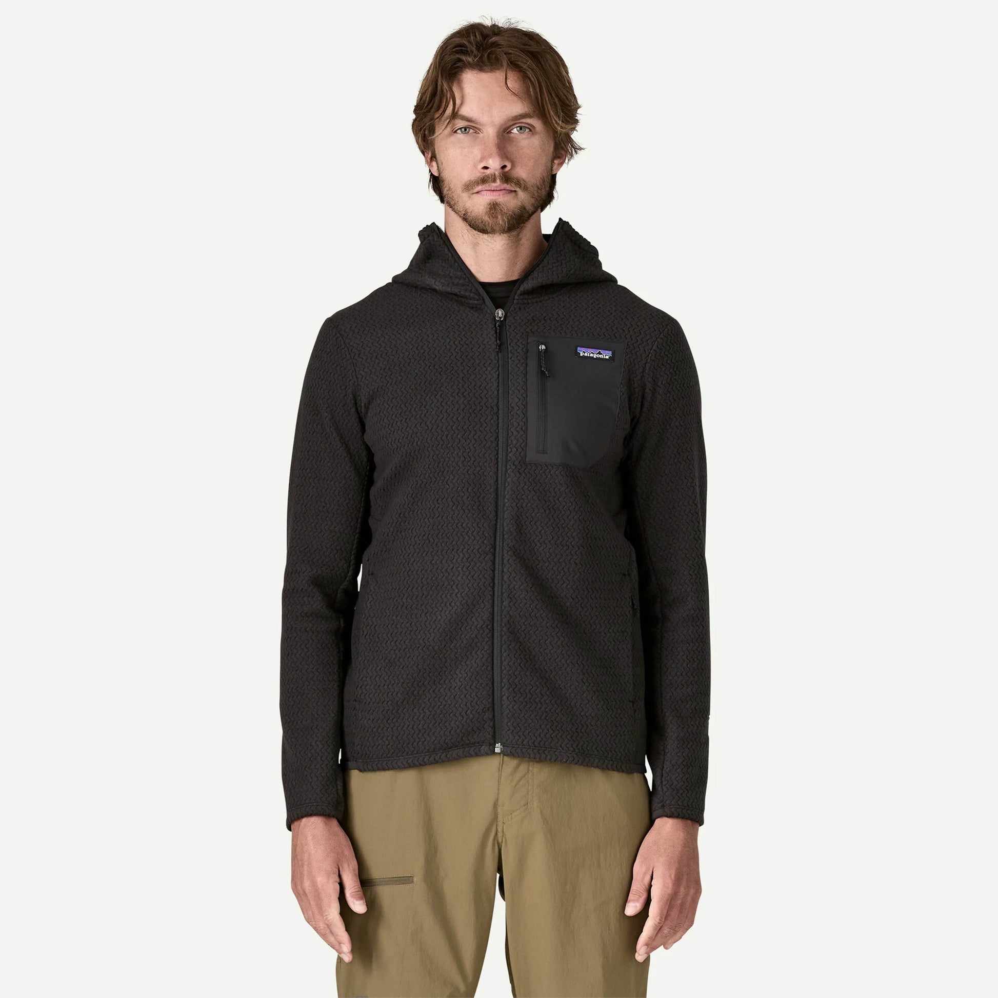 Patagonia R1 Air Fleece Full-Zip Hoody Black - The Sporting Lodge