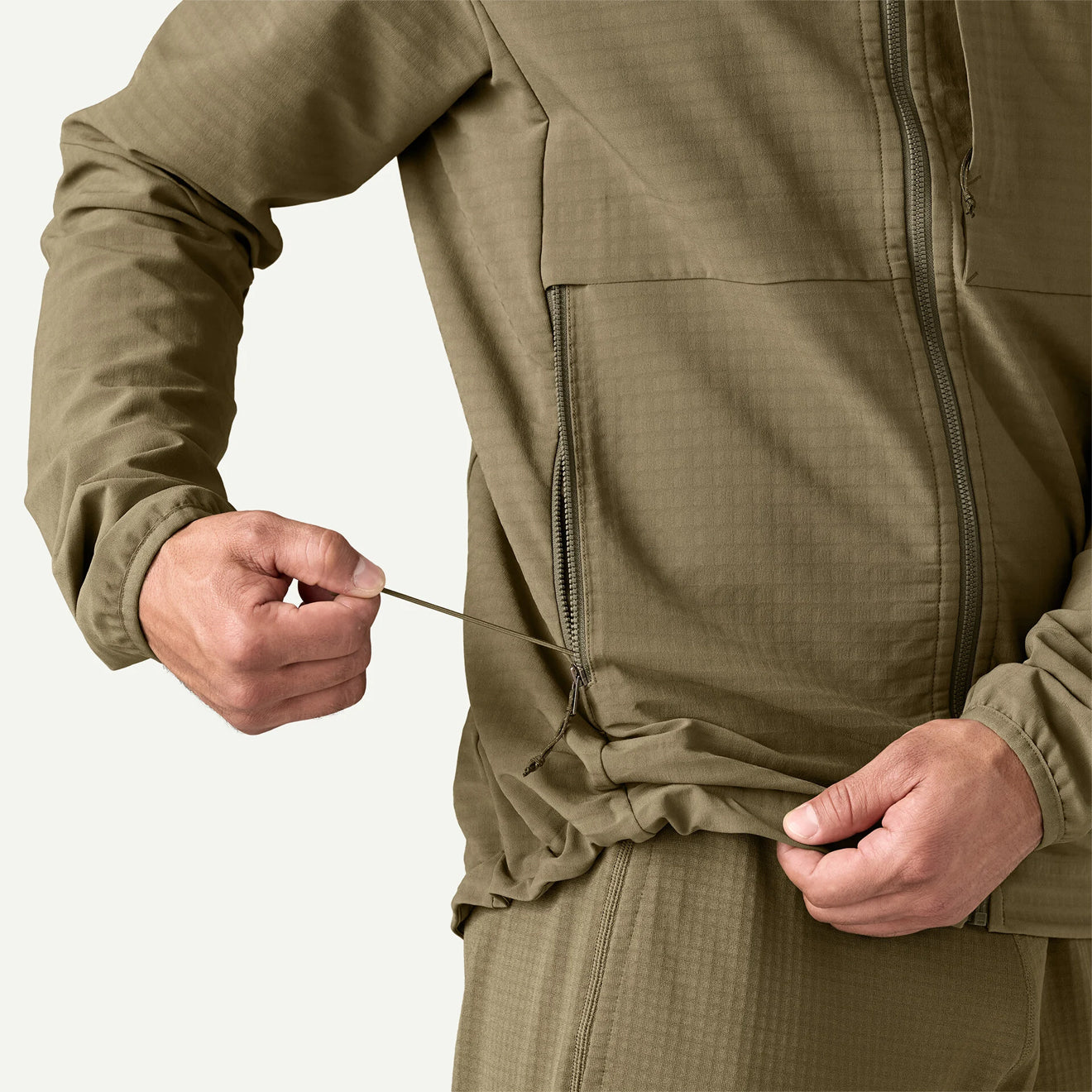 Patagonia R1 TechFace Fitz Roy Trout Hoody Black