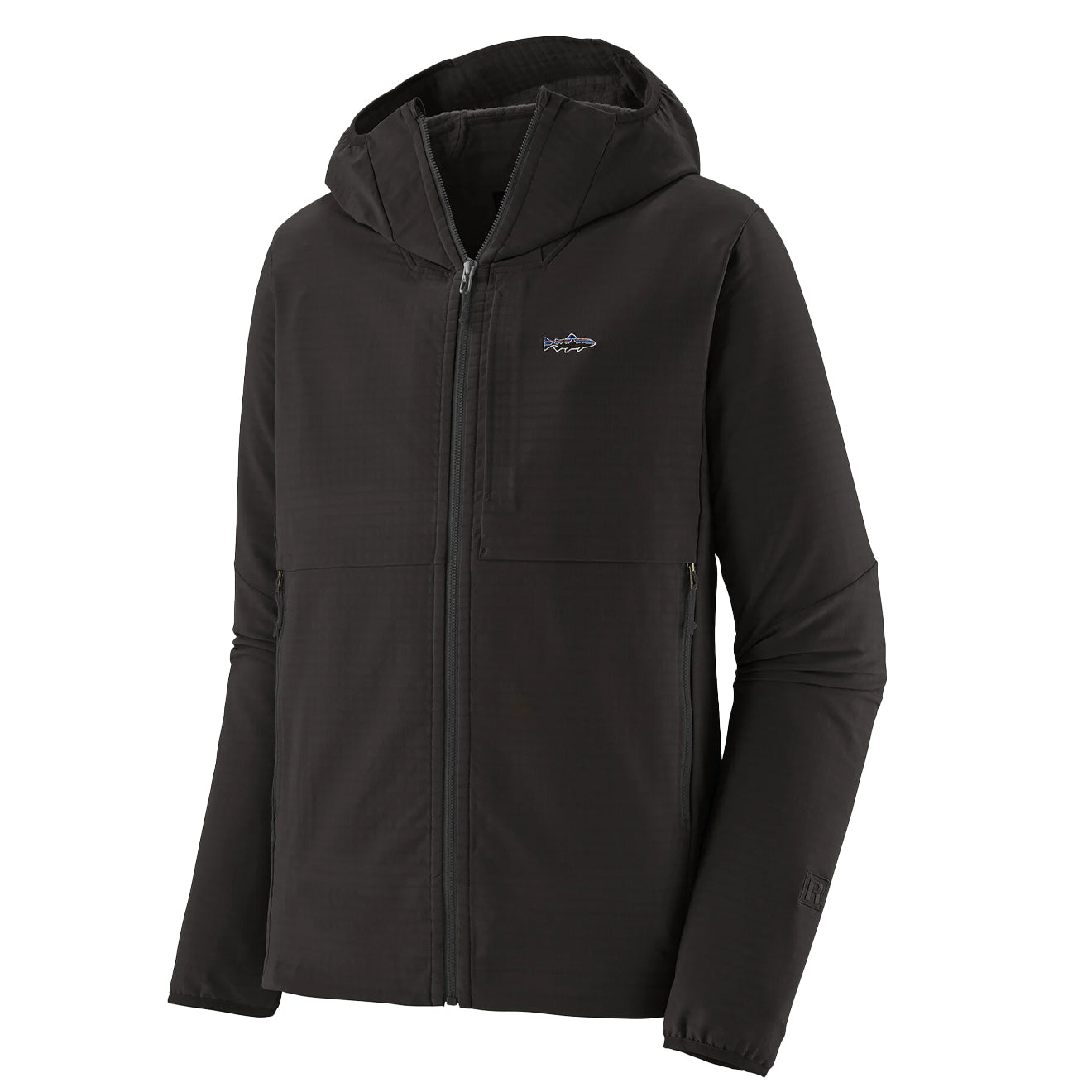 Patagonia R1 TechFace Fitz Roy Trout Hoody Black