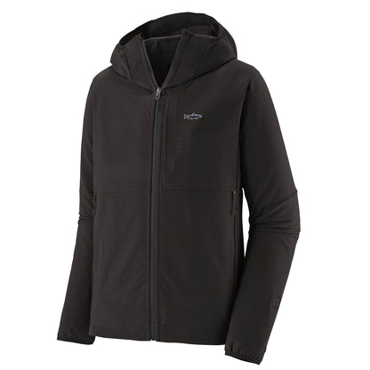 Patagonia R1 TechFace Fitz Roy Trout Hoody Black
